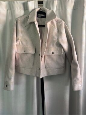Zara Cream Cropped Jacket